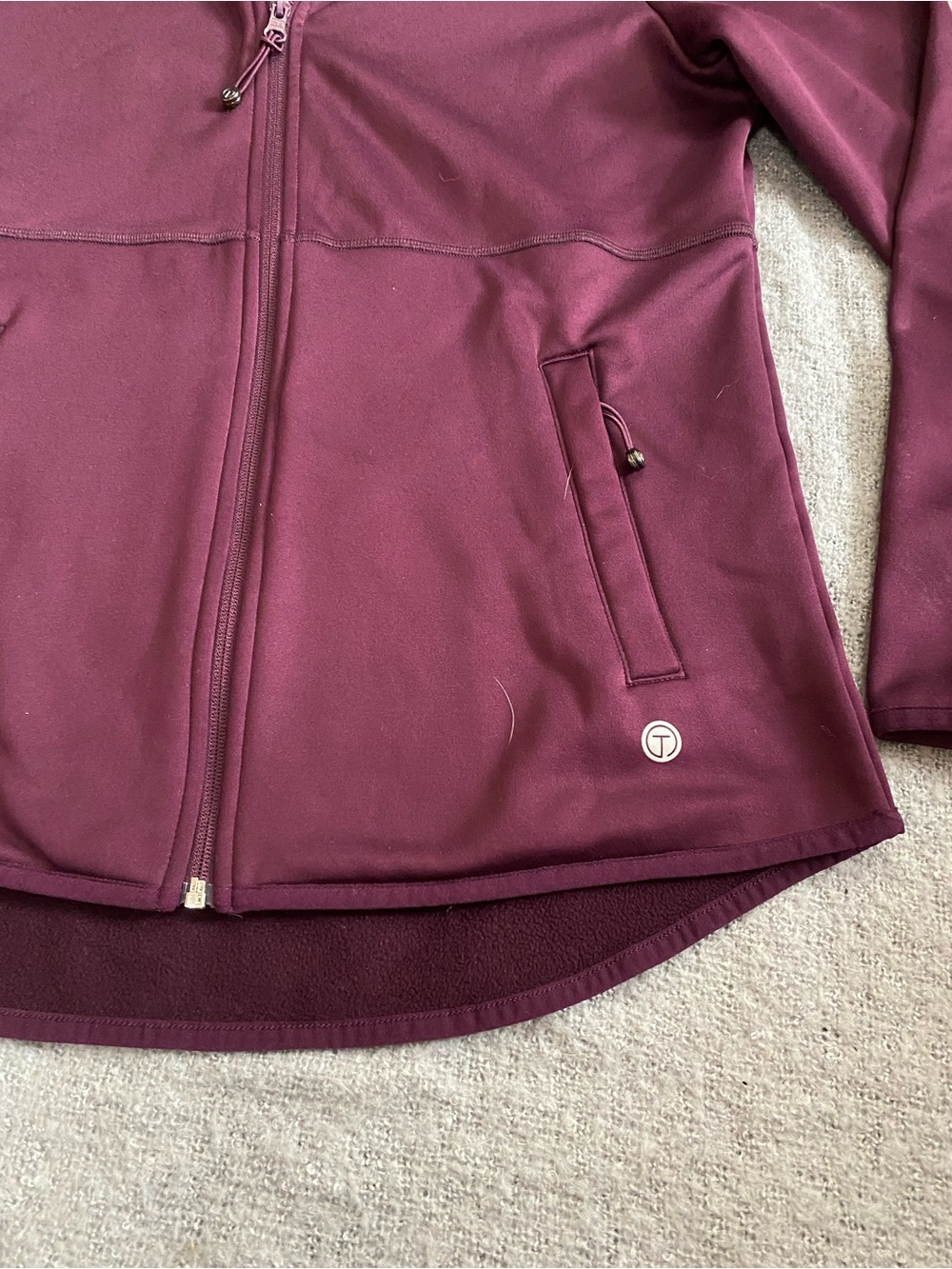 Talbots Plum Zip-Front Utility Jacket - Picture 4 of 5